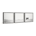 thumbnail image 2 of Marmont Hill Distant Grazing II Triptych, 24" x 72", 2 of 6