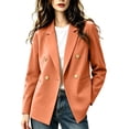 thumbnail image 2 of Ynynloco Blazers for Women Business Casual Long Sleeve Button Down Open Front Suit Jacket Dressy Work Blazer with Pockets Winter Fall Outfits, 2 of 5