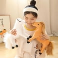 thumbnail image 4 of 4 Styles Peluche Cheval Debout Réaliste Jouet Animal en Peluche Poupée Cadeau d'Anniversaire pour Enfants Simulation Jeu de Cheval Déco Modèle de Haute Qualité, 4 of 5