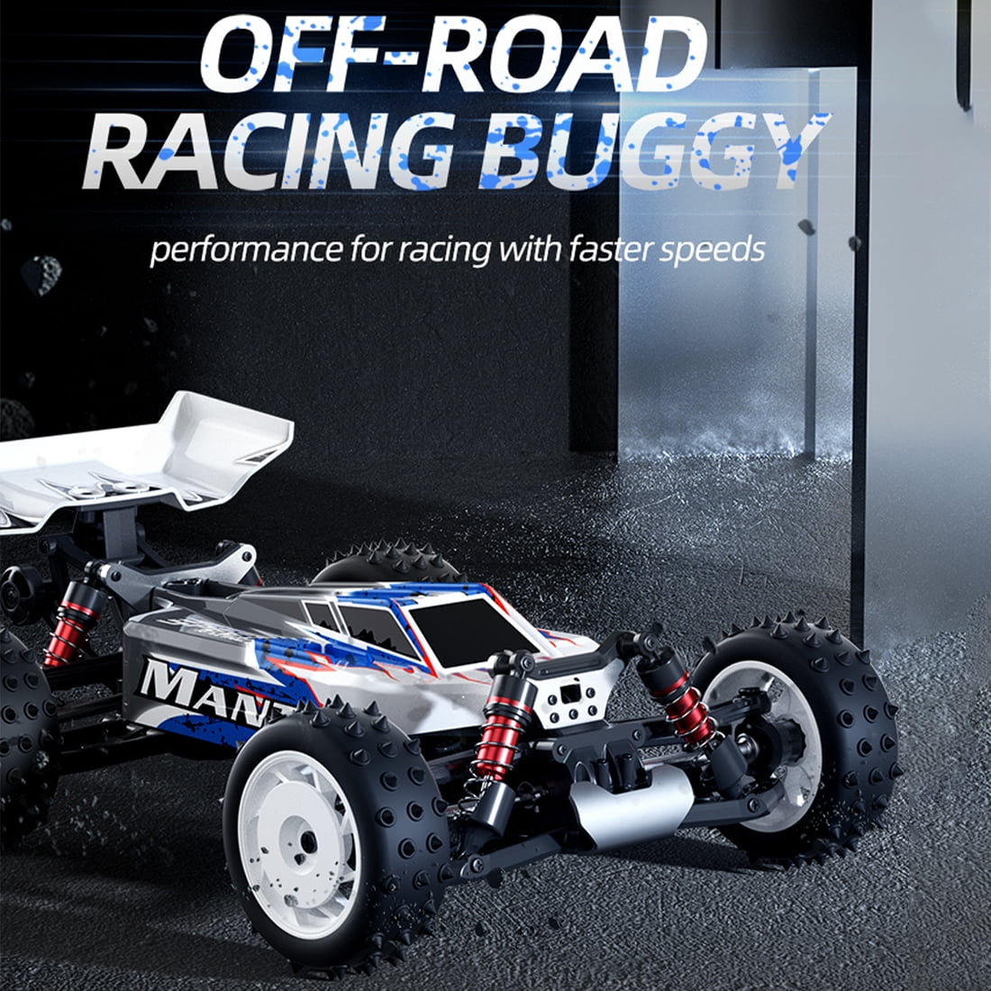 1/16 Scale 4WD RC Off-Road Truck, 70KM/H Brushless Remote Control Car with Full Proportional Steering, All-Metal Bearing Gear Vehicle Model for Hobbyists