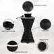 thumbnail image 3 of Folding Water Bottle, 500ml Silicone Folding Water Bottle BPA Free Leakproof Reusable Portable Folding Water Bottle with Clip for Sport Hiking (Black), 3 of 5