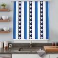 thumbnail image 5 of Coastal Turtle Sheer Curtains 72 Inches Long, Blue Stripe Navy White Geometric Ocean Light Filering Curtains, Breathable Simi Curtain Privacy Drapes for Living Room Bedroom Window Treatment, 5 of 9