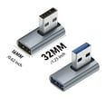 thumbnail image 4 of 90-Degree Type C To USB 3.0 Female Data Converter OTG Adapter 10Gbps Charging Converters Tablet U Disk Card Reader Blue, 4 of 9