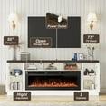 thumbnail image 2 of 77'' Fireplace TV Stand for 85'' TVs, 50-Inch Electric Fireplace, LED Lights, Farmhouse Media Entertainment Center, 2 of 7