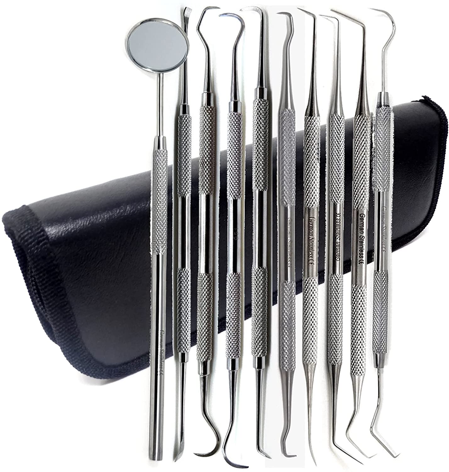 10 Pcs Professional Dental Kit, Oral Hygiene Set, Stainless Steel