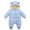 Blue, variant on KVPLBQFD Baby Tracksuit Toddler Boy and Onesie for Boys Girl Long-sleeved Hooded down Cotton One-piece Crawling Suit with Extra Pile for 0 to 18 Months 5t Boy Clothes