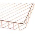thumbnail image 3 of Cesta Organizador de almacenamiento de cosméticos Cinta metálica de oro rosa Cesta de frutas Estante de colección para cesta de almacenamiento de baño (Color: oro rosa), 3 of 5
