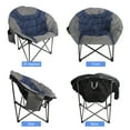 thumbnail image 5 of Folding Round Moon Camping Chair,Lawn Chair w/Cup Holder,Cooler Bag,Blue, 5 of 6
