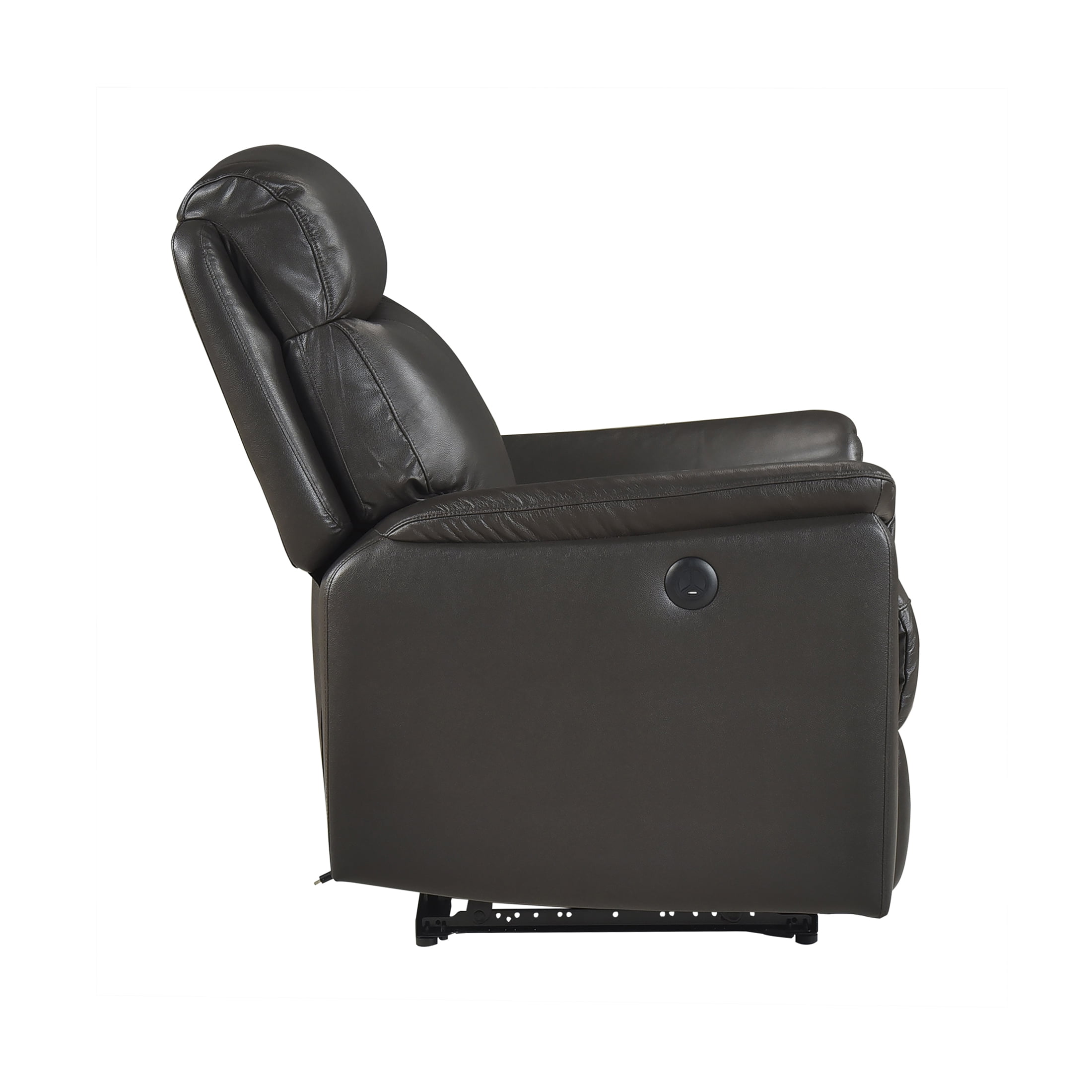 OakvillePark Sylviette Leather Match Power Reclining Chair, Dark Brown