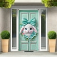 thumbnail image 6 of Luxcidy Easter Door Cover Cute Rabbit Door Party Decoration Supplies, Front Door Covers Spring Wall Decorations Bunny Backdrop for Indoor Outdoor Home Office Classroom Decor 35 x 71 (A), 6 of 6