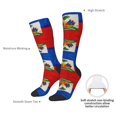 thumbnail image 5 of Women's Knee High Socks Haitian Flag Thermal Soft Knee Long Socks, 5 of 7
