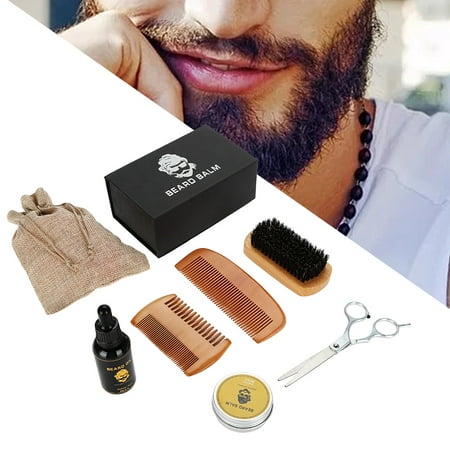 Hilitand Bread Oil Balm Beard Shaping Mustache Growing Moisturizing Smoothing Beard Care Set for Men , Mustache Care Set