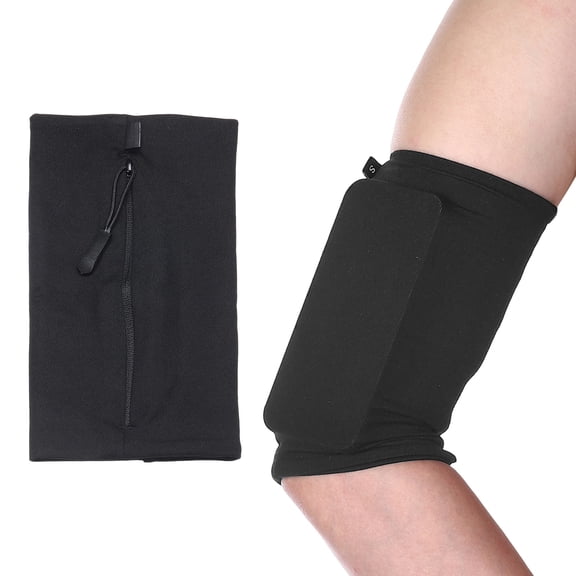 Uxcell Running Armband Sleeve, Running Armband Phone Holder Elastic Universal Lightweight Cell Phone Arm Band with Zipper XL & Black - Fit for (Hiking/Cycling/Exercise Workout)