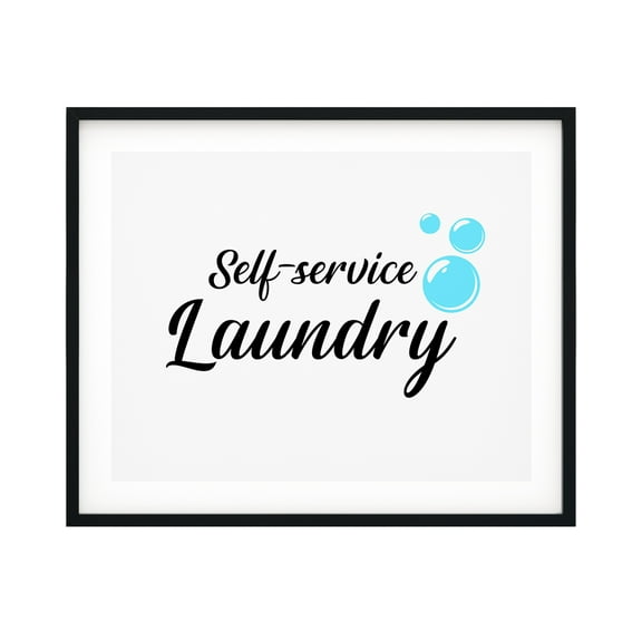 Self-Service Laundry 11 x 14" UNFRAMED Print Home Decor Wall Art