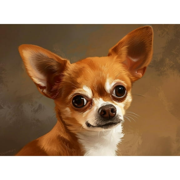 Little Cute Chihuahua Dog DIY 5D Diamond Art Painting by Number Kits for Adults Paint with Round Full Drill Diamond Gems Painting Art Craft for Home Wall Decor 15.8x19.8in