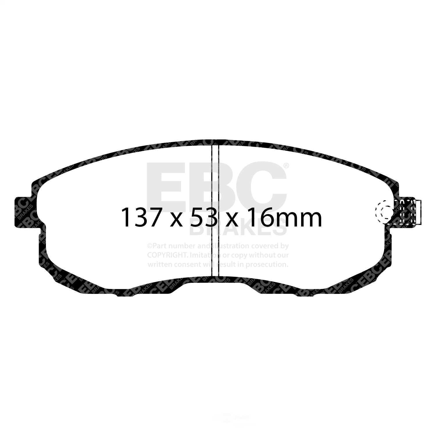 EBC Brakes Redstuff Premium Fast Street Pad For All Engine Sizes Fits select: 2002-2013 NISSAN ALTIMA, 2007-2019 NISSAN SENTRA