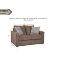 thumbnail image 4 of American Furniture Classics Delilah Model 8-020-A441V2 Loveseat with 2 Throw Pillows for Indoor Use, 4 of 13