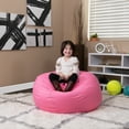 thumbnail image 3 of Emma + Oliver Small Solid Light Pink Refillable Bean Bag Chair for Kids and Teens, 3 of 10