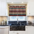 thumbnail image 5 of Yayeee Kitchen Curtains Tier Pair Light Filtering 27"x24" Rod Pocket Short Cafe Window Panel, Tribal Geometric, 5 of 7
