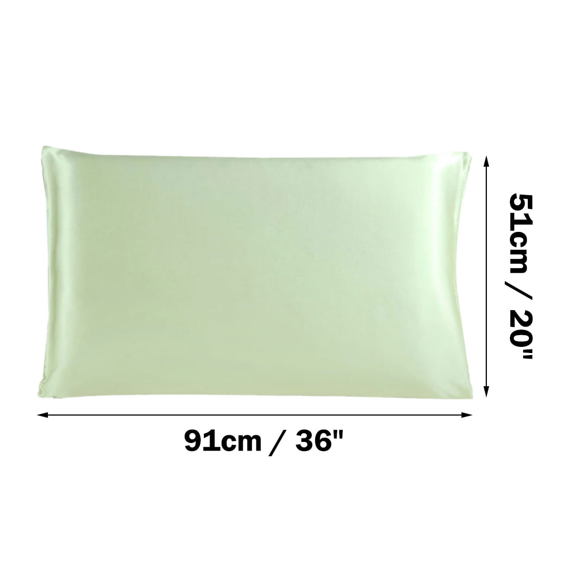 PiccoCasa 3 Pack Pillowcase 19 Momme Silk Pillow Covers with Zipper King Green