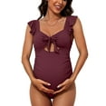 thumbnail image 1 of Maillot de Bain une Pièce Rétro pour Maternité à Découpes Maillot de Grossesse Maillot de Bain Modeste, 1 of 2
