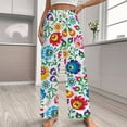 thumbnail image 2 of Polish Folk Art Floral Pattern Women's Pajamas Pajama Pants Women's Sleepwear Lounge Sleep Bottoms Stretch with Pockets, 2 of 7