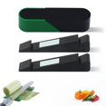 thumbnail image 1 of Ultrathin Sectioning Aid, Vegetable Sheet Cutter Slicer, Creative Kitchen Cutting Aid Gadgets Tool, Food Slicer Assistant Tool for Slicing Cucumber Carrot (2mm Black), 1 of 4