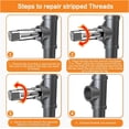 thumbnail image 3 of Pipe Tap Set 6 Pcs Pipe Fitting Tools Tap, NPT 1 In 3/4 In 1/2 In 3/8 In 1/4 In 1/8 In Carbon Steel Thread Tapping Tool Kit for PVC Pipe, Hand Thread Plumbing Tap Set for Accurate Threads, 3 of 9