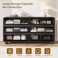 thumbnail image 6 of Aufeile Dresser for Bedroom, 6 Drawer Dresser & Chest of Drawers, 53" Modern Chest of Drawers with Curved Profile Design, Wood Dresser Storage Organizer for Adults, Black, 6 of 10