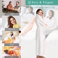 thumbnail image 3 of Artfasion Womens Long Flannel Bathrobe Solid Soft Plush Bath Robe Microfiber Fleece Full Length Sleepwear, 3 of 6