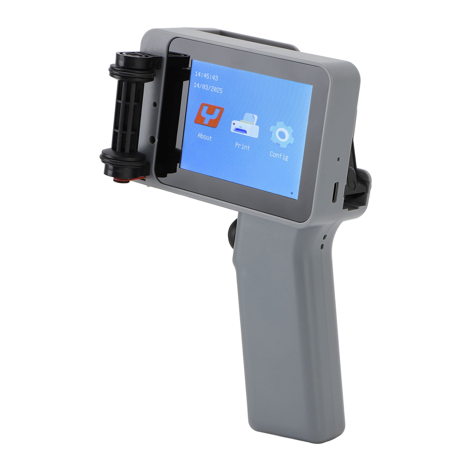 Compact Coding Machine, 600 DPI Resolution Smart 4 Core CPU Versatile Printing Capabilities Ergonomic Design Silver Color Handheld Inkjet Printer   for Metal