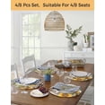 thumbnail image 5 of 13 Inch Round Placemats Set of 4, Farmhouse Sunflowers Non Slip Heat Insulation PP Table Mats, Rustic Barn Doors Flowers Butterfly Wooden Washable Place Mats for Kitchen Dining Party Table Decor, 5 of 7