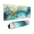 thumbnail image 1 of 1pc12 * 31.5in 3mm largesized mouse pad, marble texture, washable non slip rubber office and gaming computer desk pad, advanced esports mouse pad, Christmas, Halloween, and Thanksgiving gifts, 1 of 4