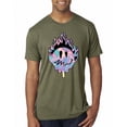 thumbnail image 2 of Wild Bobby Trippy Happy Face Men Premium Tri Blend Tee, 2 of 6