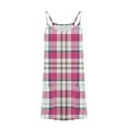 thumbnail image 4 of Agkizg Girls Sleeveless Tank Dresses Crewneck Plaid Color Casual A Line Cottons Girl Sundress Dresses, 4 of 4