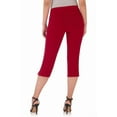 thumbnail image 3 of Rekkuna Women's Pull-On Stretchy Comfort Capri Pant with Hidden Pocket in the Waistband (16, Red), 3 of 6