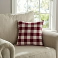 thumbnail image 3 of Better Homes & Gardens Feather Filled Buffalo Plaid Decorative Throw Pillow, 18" x 18", Red, 3 of 4