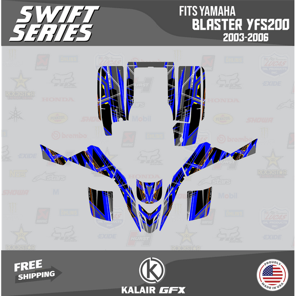 Kalair GFX Graphics Kit for Yamaha ATV BLASTER YFS 200 (2003-2006) Swift Series