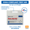 thumbnail image 2 of First Aid Only 25 Person ANSI & OSHA First Aid Kit, Plastic, 107 Pcs, 2 of 9