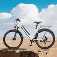 thumbnail image 4 of ZNH 750W Adult Electric Bike, 26" All-Terrain Recreational Ebike, 48V 13Ah Removable Battery, 7-Speed, Up to 20MPH, UL2849 Certified, White, 4 of 8