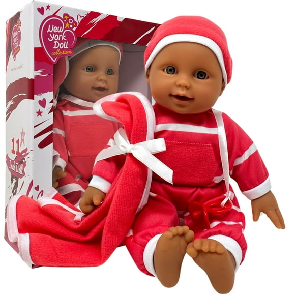 The New York Doll Collection 11 inch Soft Body Baby Doll in Gift Box - 11" Baby Doll Toy for Kids, Boys, Girls and Toddlers - Baby Doll Pacifier Accessory Included