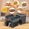 thumbnail image 5 of Gseagtia 2 Pieces Silicone Air Fryer Liners, Reusable Pot with Pair Heat Resistant Hand Clip for Ninjas Dual Air Fryer, Hot Air Fryer Accessories Compatible with Oven and Microwave, 5 of 5