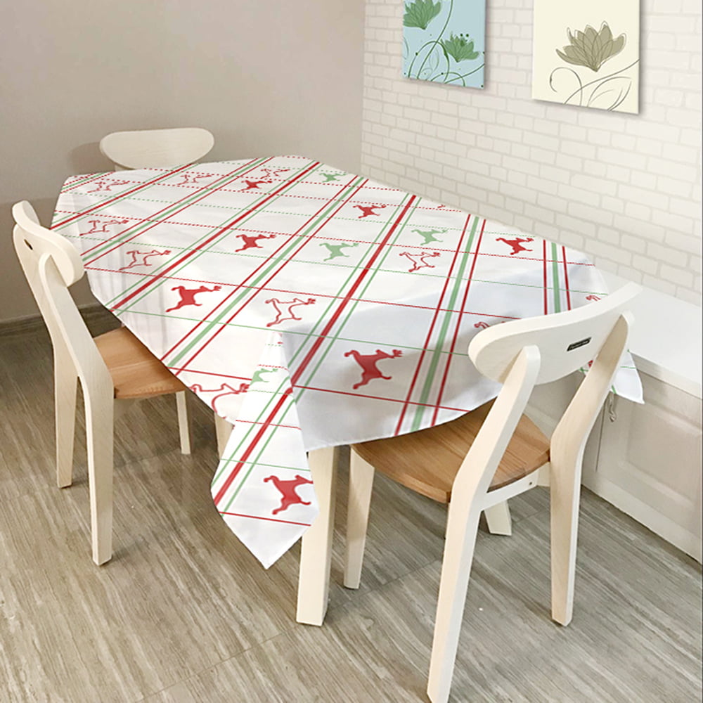 80 60 Rectangle Christmas Dinner Tablecloth Polyester Printed Coffee Table Cover Christmas Decoartions Walmart Canada