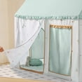 thumbnail image 2 of Tiny Land Woodland Adventure Kids Play Tent - Indoor Forest Wonder Kids Playhouse with Matching Floor Mat, Green & White, 2 of 10
