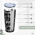 thumbnail image 4 of Dinosaur 20oz Insulated Stainless Steel Tumbler With Lids And Straws Stainless Steel Double Wall Vacuum Insulated Travel Coffee Mug Leak-Proof Lid & Flip Lid For Hot And Cold Drinks, 4 of 7