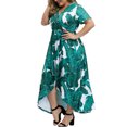 thumbnail image 6 of JINMGG Womens Plus Size Clearance $5 Fashion Women Plus Size Maxi Dresses Printing V-Neck Summer Casual Flowy Long Dress Green XXL, 6 of 7