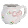 thumbnail image 6 of FUEENIRVA Bow Coffee Mug Ceramic Pink 1Pcs For Home Use, 6 of 8