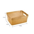 thumbnail image 5 of Simplify 3 Pack Small Plastic Glitter Storage Tote Baskets, Gold, 5 of 5