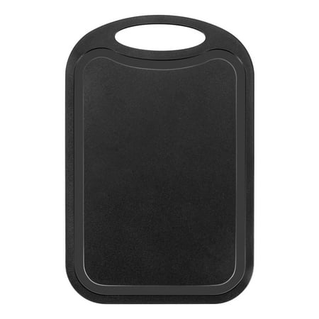 

Plastic Chopping Block Meat Vegetable Cutting Board Non-Slip Anti Overflow With Hang Hole Chopping Board Black