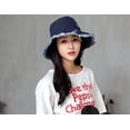 thumbnail image 4 of Kukuzhu Ripped Frayed Brim Bucket Hats Distressed Washed Jean Fisherman Cap Packable Outdoor Travel Beach Sun Hats for Men Women, 4 of 5